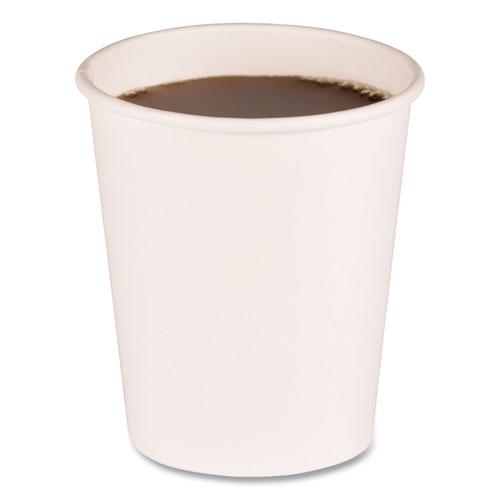 Paper Hot Cups, 8 oz, White, 50 Cups/Sleeve, 20 Sleeves/Carton. Picture 1
