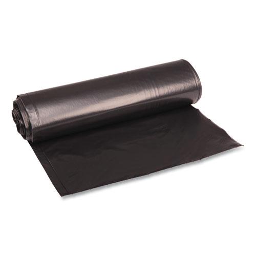 Recycled Low-Density Polyethylene Can Liners, 33 gal, 1.2 mil, 33" x 39", Black, 10 Bags/Roll, 10 Rolls/Carton. Picture 1