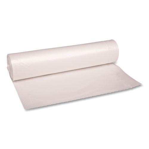 Recycled Low-Density Polyethylene Can Liners, 56 gal, 1.4 mil, 43" x 47", Clear, 10 Bags/Roll, 10 Rolls/Carton. Picture 1