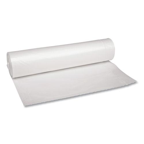 Recycled Low-Density Polyethylene Can Liners, 45 gal, 1.1 mil, 40" x 46", Clear, 10 Bags/Roll, 10 Rolls/Carton. Picture 1