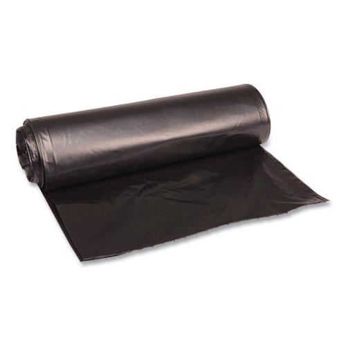 Recycled Low-Density Polyethylene Can Liners, 33 gal, 1.6 mil, 33" x 39", Black, 10 Bags/Roll, 10 Rolls/Carton. Picture 1