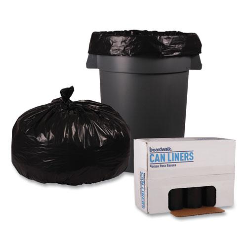 Low Density Repro Can Liners, 56 gal, 1.6 mil, 43" x 47", Black, 10 Bags/Roll, 10 Rolls/Carton. Picture 4