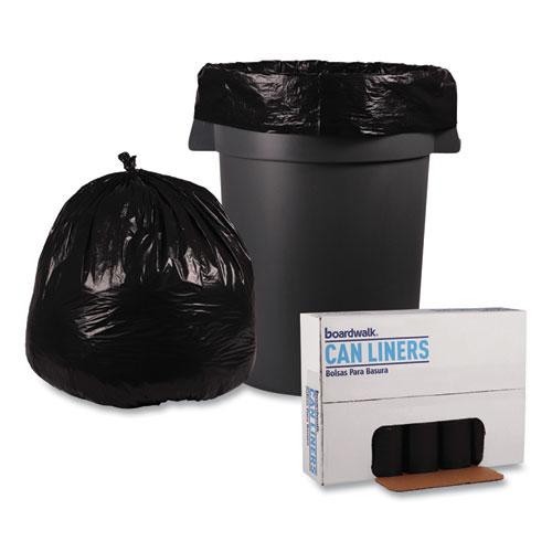 Recycled Low-Density Polyethylene Can Liners, 45 gal, 0.8 mil, 40" x 48", Black, 10 Bags/Roll, 10 Rolls/Carton. Picture 4
