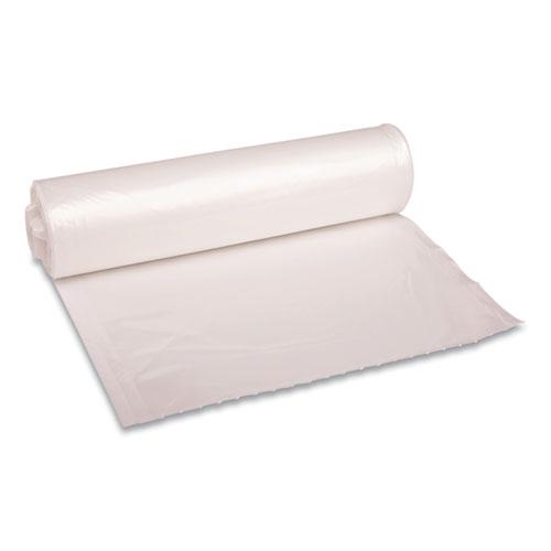 Recycled Low-Density Polyethylene Can Liners, 33 gal, 1.1 mil, 33" x 39", Clear, 10 Bags/Roll, 10 Rolls/Carton. Picture 1