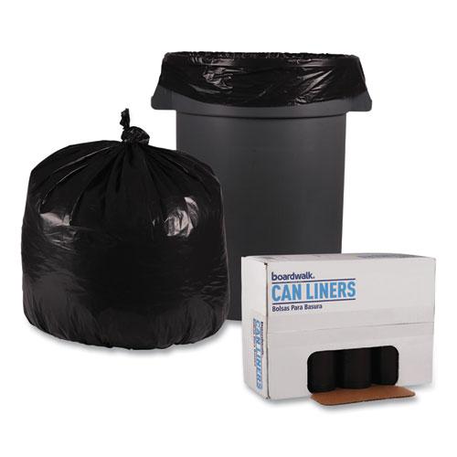 Recycled Low-Density Polyethylene Can Liners, 33 gal, 1.2 mil, 33" x 39", Black, 10 Bags/Roll, 10 Rolls/Carton. Picture 4