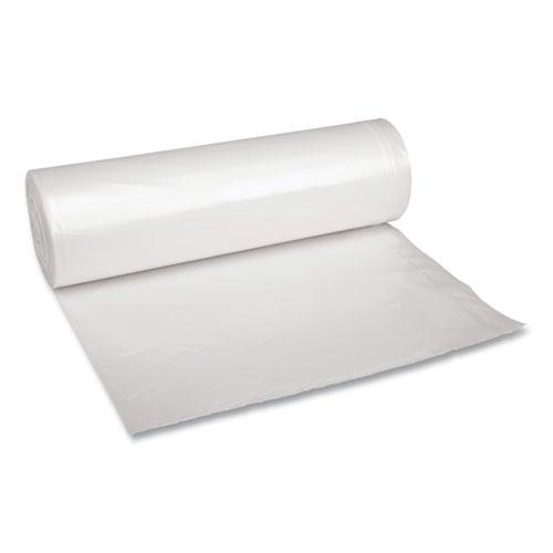 Recycled Low-Density Polyethylene Can Liners, 45 gal, 1.4 mil, 40" x 46", Clear, 10 Bags/Roll, 10 Rolls/Carton. Picture 1