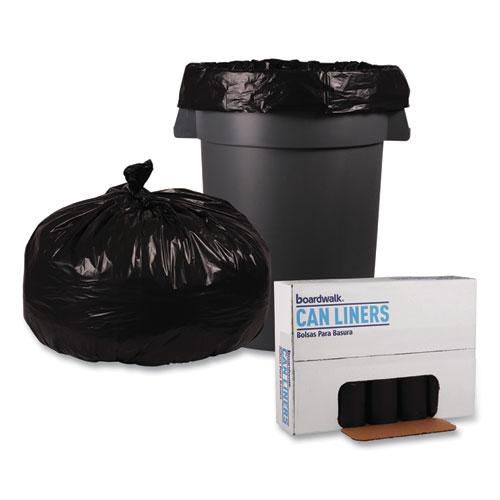 Recycled Low-Density Polyethylene Can Liners, 56 gal, 1.2 mil, 43" x 47", Black, 10 Bags/Roll, 10 Rolls/Carton. Picture 4