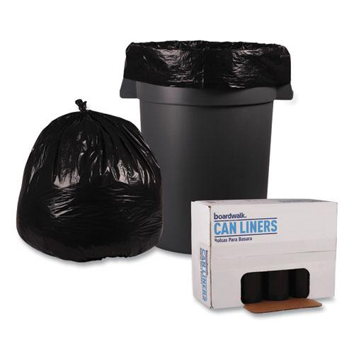 Recycled Low-Density Polyethylene Can Liners, 45 gal, 1.6 mil, 40" x 46", Black, 10 Bags/Roll, 10 Rolls/Carton. Picture 4