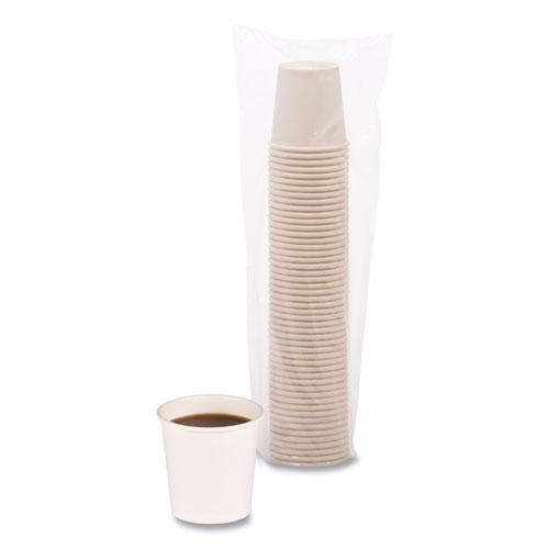 Paper Hot Cups, 4 oz, White, 20 Cups/Sleeve, 50 Sleeves/Carton. Picture 3