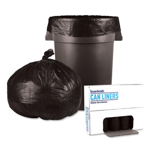 Low-Density Waste Can Liners, 60 gal, 0.65 mil, 38" x 58", Black, 25 Bags/Roll, 4 Rolls/Carton. Picture 4