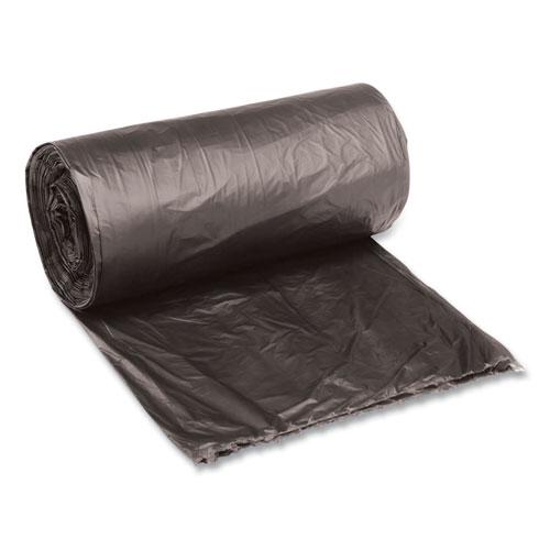 Low-Density Waste Can Liners, 10 gal, 0.35 mil, 24" x 23", Black, 50 Bags/Roll, 10 Rolls/Carton. Picture 1