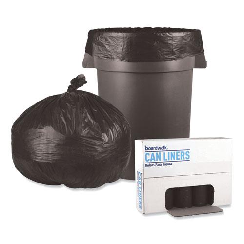 Low-Density Waste Can Liners, 56 gal, 0.6 mil, 43" x 47", Black, 25 Bags/Roll, 4 Rolls/Carton. Picture 4