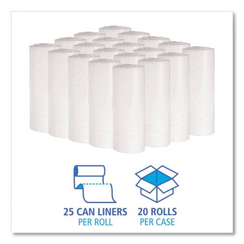 Low-Density Waste Can Liners, 16 gal, 0.4 mil, 24" x 32", White, 500/Carton. Picture 3