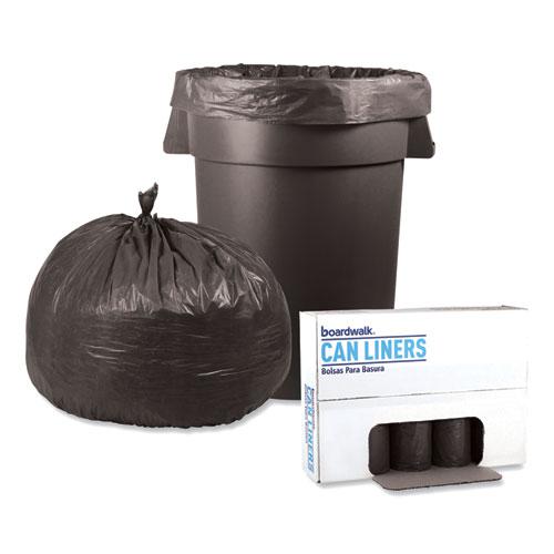 Low-Density Waste Can Liners, 60 gal, 1.1 mil, 38" x 58", Gray, 20 Bags/Roll, 5 Rolls/Carton. Picture 4
