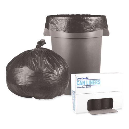 Low-Density Waste Can Liners, 45 gal, 0.6 mil, 40" x 46", Black, 25 Bags/Roll, 4 Rolls/Carton. Picture 4