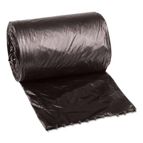 Low-Density Waste Can Liners, 4 gal, 0.35 mil, 17" x 17", Black, 50 Bags/Roll, 20 Rolls/Carton. Picture 1