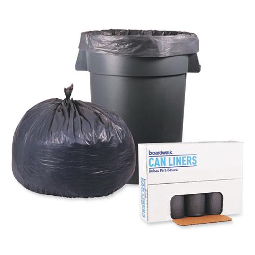 Low-Density Waste Can Liners, 60 gal, 0.95 mil, 38" x 58", Gray, 25 Bags/Roll, 4 Rolls/Carton. Picture 4