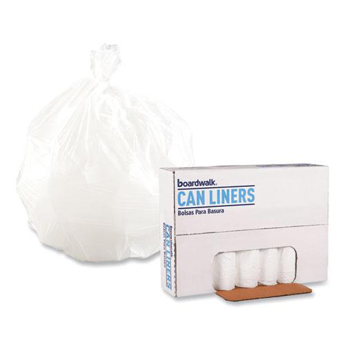 Low-Density Waste Can Liners, 16 gal, 0.4 mil, 24" x 32", White, 500/Carton. Picture 4