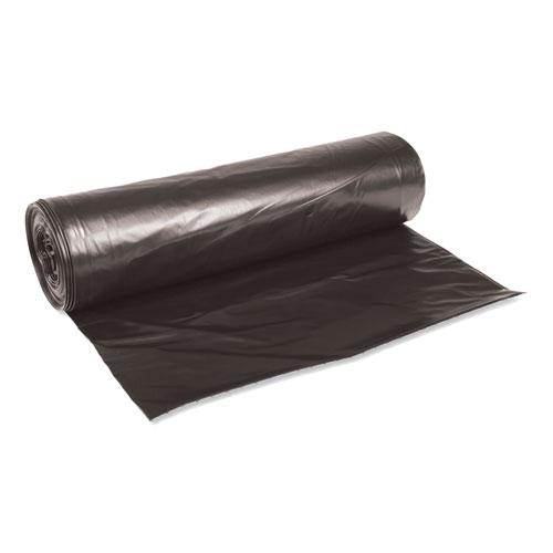 Low-Density Waste Can Liners, 45 gal, 0.6 mil, 40" x 46", Black, 25 Bags/Roll, 4 Rolls/Carton. Picture 1