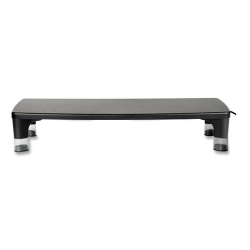 Monitor Stand MS100B, 21.6 x 9.4 x 2.7 to 3.9, Black/Clear, Supports 33 lb. Picture 2
