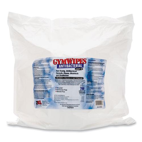 Antibacterial Gym Wipes Refill, 6 x 8, 700 Wipes/Pack, 4 Packs/Carton. Picture 1
