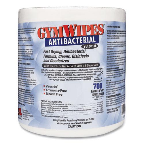 Antibacterial Gym Wipes Refill, 6 x 8, 700 Wipes/Pack, 4 Packs/Carton. Picture 3