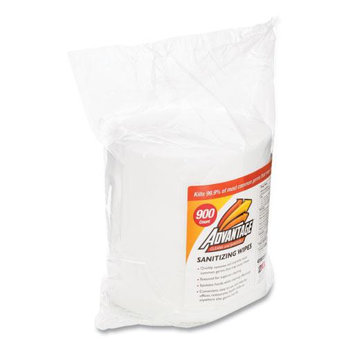 Gym Wipes Advantage, 1-Ply, 6 x 8, Unscented, White, 900/Roll, 4 Rolls/Carton. Picture 2
