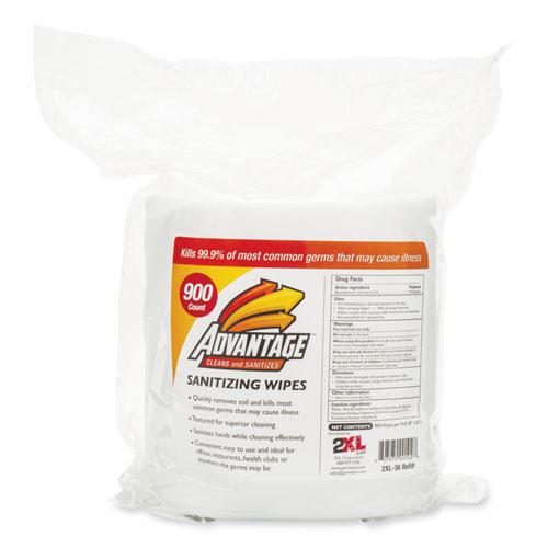 Gym Wipes Advantage, 1-Ply, 6 x 8, Unscented, White, 900/Roll, 4 Rolls/Carton. Picture 1