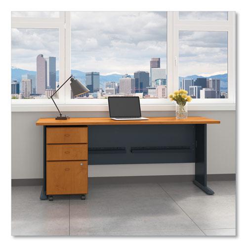 Enterprise Collection Double Pedestal Desk, 70.13" x 28.63" x 29.75", Harvest Cherry, (Box 2 of 2). Picture 3