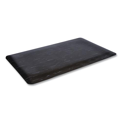 Cushion-Step Surface Mat, 36 x 72, Marbleized Rubber, Black. The main picture.