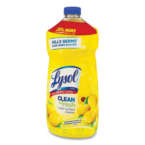 Clean and Fresh Multi-Surface Cleaner, Sparkling Lemon and Sunflower Essence, 48 oz Bottle, 9/Carton. Picture 3