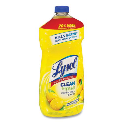 Clean and Fresh Multi-Surface Cleaner, Sparkling Lemon and Sunflower Essence, 48 oz Bottle, 9/Carton. Picture 2
