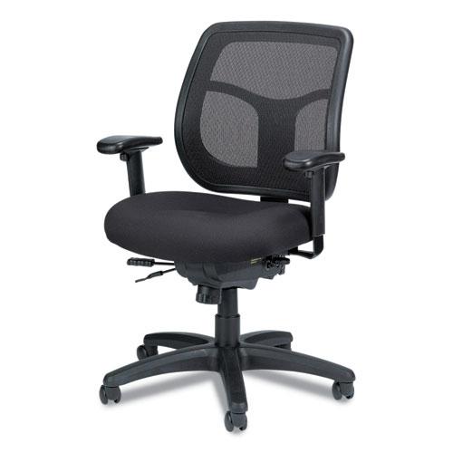 Apollo Multi-Function Mesh Task Chair, Supports Up to 250 lb, 18.9" to 22.4" Seat Height, Silver Seat/Back, Black Base. Picture 2