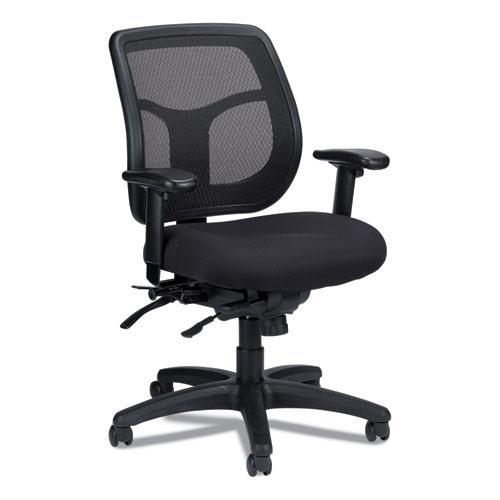 Apollo Multi-Function Mesh Task Chair, Supports Up to 250 lb, 18.9" to 22.4" Seat Height, Silver Seat/Back, Black Base. Picture 3