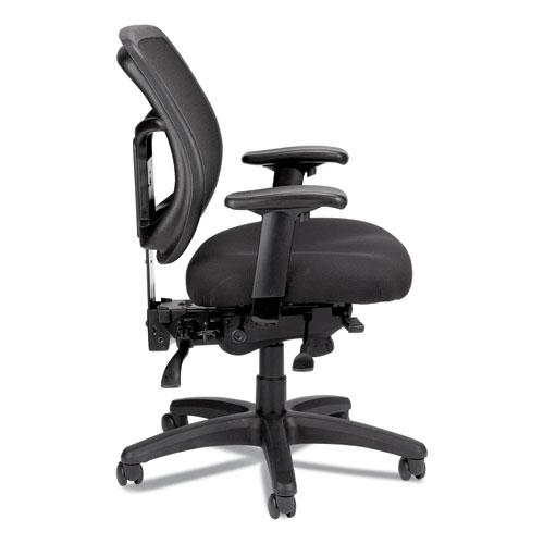 Apollo Multi-Function Mesh Task Chair, Supports Up to 250 lb, 18.9" to 22.4" Seat Height, Silver Seat/Back, Black Base. Picture 4