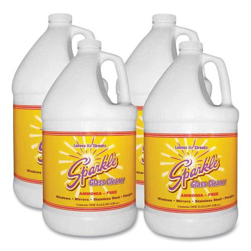 Glass Cleaner, 1 gal Bottle Refill, 4/Carton. Picture 1