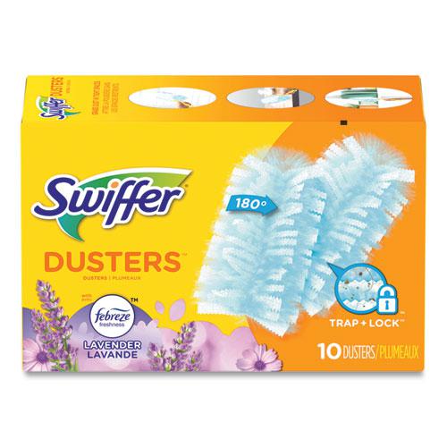Refill Dusters, DustLock Fiber, Light Blue, Lavender Vanilla Scent,10/Box,4 Boxes/Carton. Picture 1