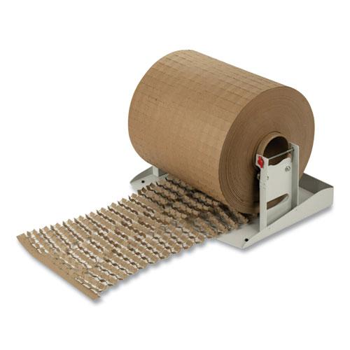Cushion Lock Protective Wrap Dispenser, For Up to 16" Diameter x 12" Wide Rolls, Steel, Beige. Picture 4