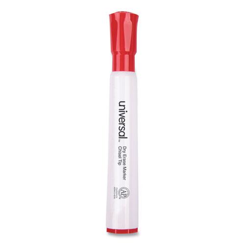 Dry Erase Marker, Broad Chisel Tip, Red, Dozen. Picture 1