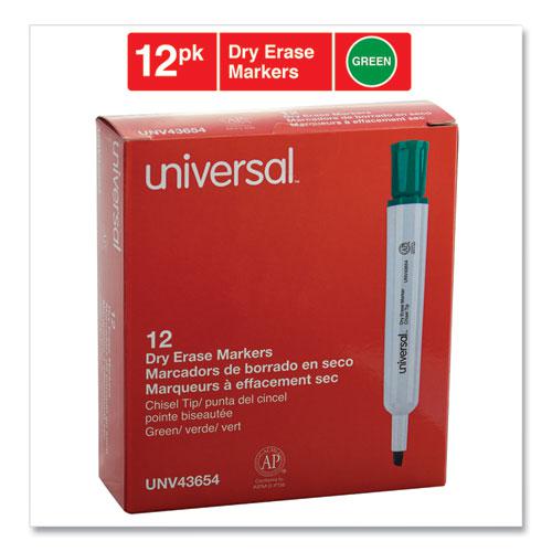 Dry Erase Marker, Broad Chisel Tip, Green, Dozen. Picture 2