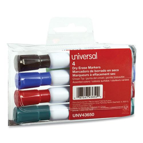 Dry Erase Marker, Broad Chisel Tip, Assorted Colors, 4/Set. Picture 7