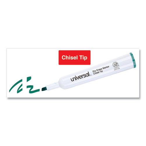 Dry Erase Marker, Broad Chisel Tip, Green, Dozen. Picture 3