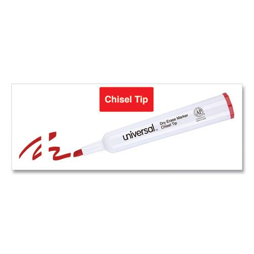Dry Erase Marker, Broad Chisel Tip, Red, Dozen. Picture 4