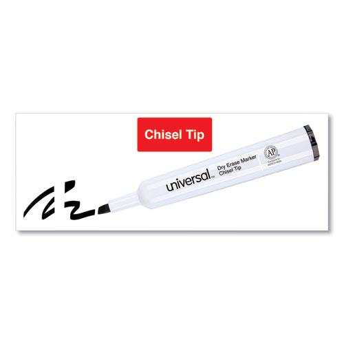 Dry Erase Marker, Broad Chisel Tip, Black, Dozen. Picture 3