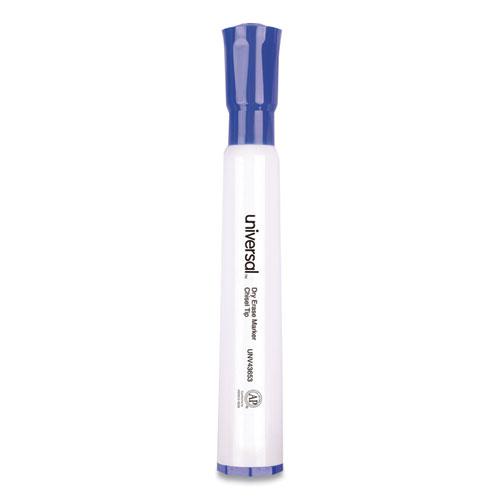 Dry Erase Marker, Broad Chisel Tip, Blue, Dozen. Picture 1