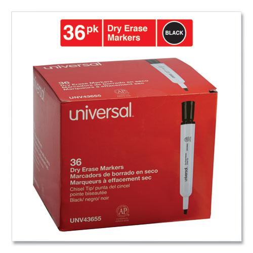 Dry Erase Marker Value Pack, Broad Chisel Tip, Black, 36/Pack. Picture 2