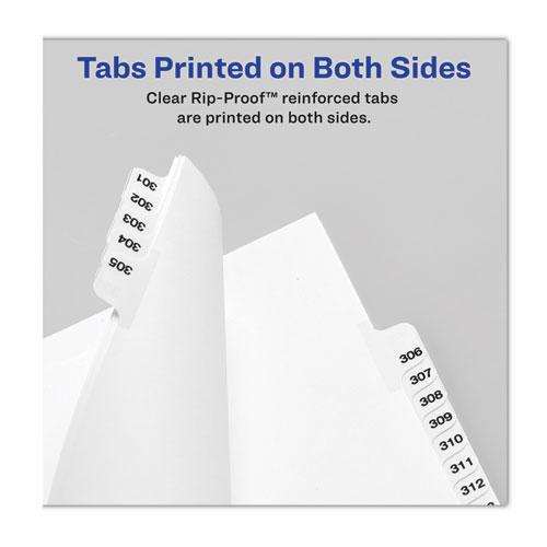 Preprinted Legal Exhibit Side Tab Index Dividers, Avery Style, 26-Tab, 1 to 25, 14 x 8.5, White, 1 Set. Picture 4