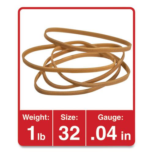 Rubber Bands, Size 32, 0.04" Gauge, Beige, 1 lb Box, 820/Pack. Picture 2