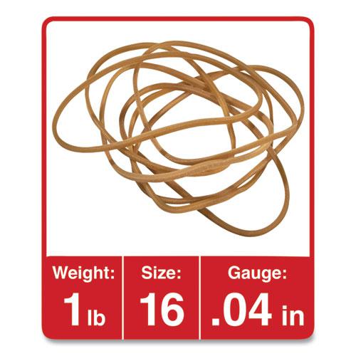 Rubber Bands, Size 16, 0.04" Gauge, Beige, 1 lb Box, 1,900/Pack. Picture 2