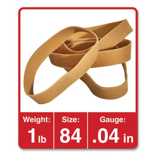 Rubber Bands, Size 84, 0.04" Gauge, Beige, 1 lb Box, 155/Pack. Picture 2
